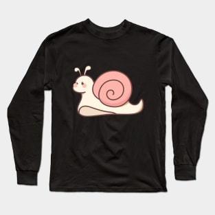 Cute pink snail Long Sleeve T-Shirt